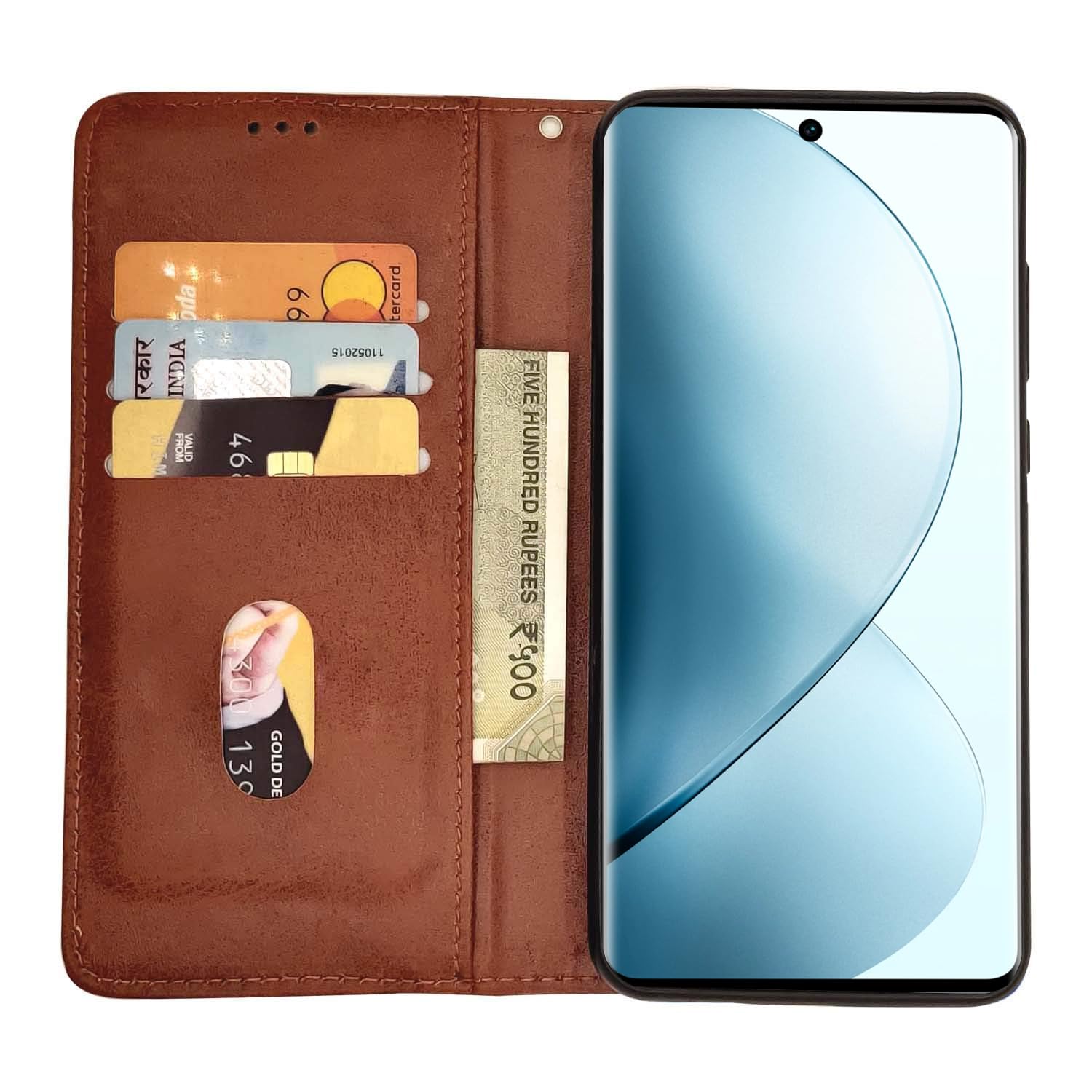 Pikkme Vivo V29/V29 Pro 5G brown flip cover – photo 3