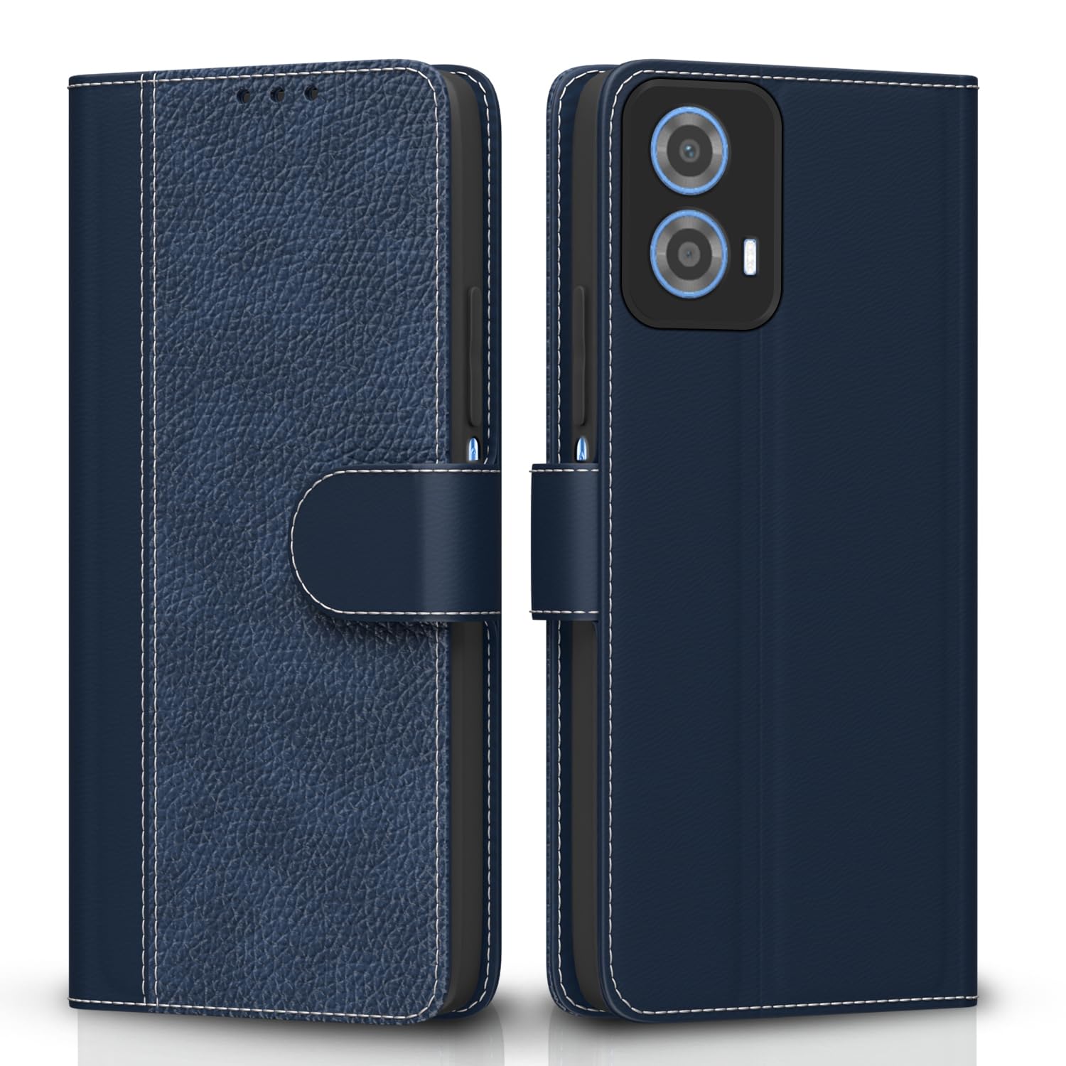 Moto G34/G45 5G flip cover in blue by Pikkme