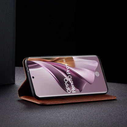Pikkme Oppo Reno 10 Pro Plus 5G Magnetic brown flip cover – photo 5
