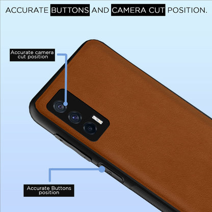 iQOO 7 5G Leather back cover in camel by Pikkme – photo 6