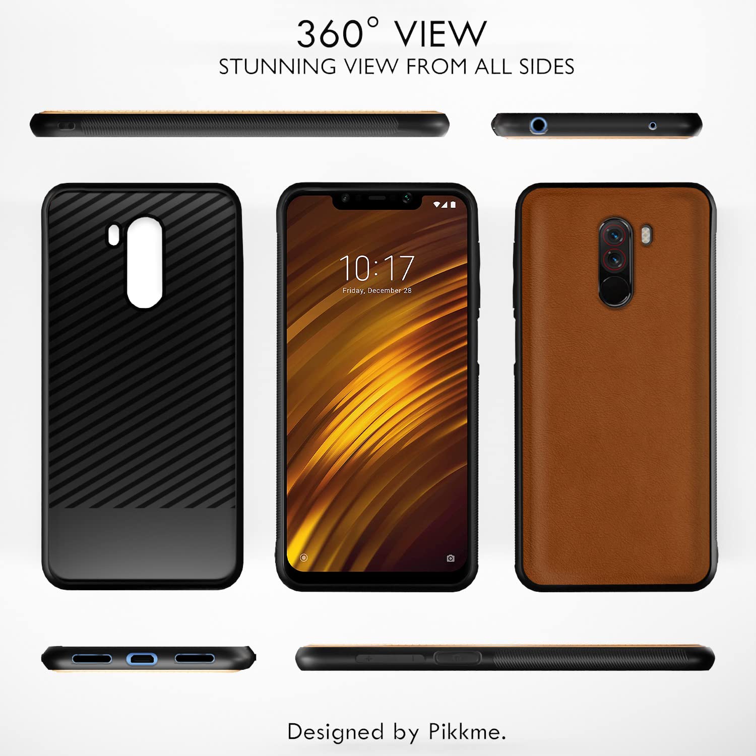 Pikkme Poco F1 Leather camel mobile back cover – photo 3