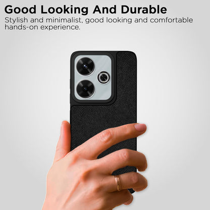Pikkme Redmi 13 5G / Poco M6 Plus 5G Indian Leather Back Cover (Black)