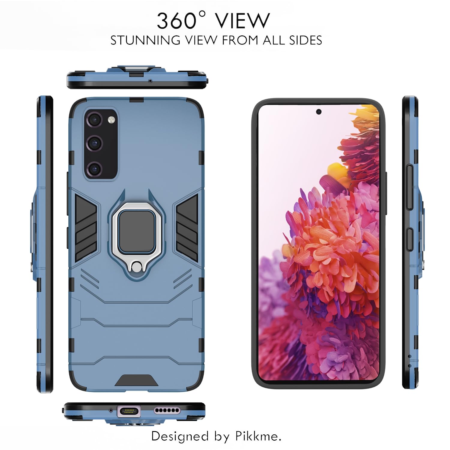 Pikkme Samsung Galaxy S20 Fe 5G D5 Tough Armor Back Cover | Blue