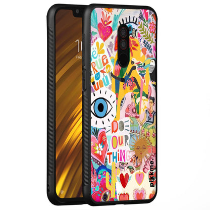 Pikkme Flower back cover for Poco F1