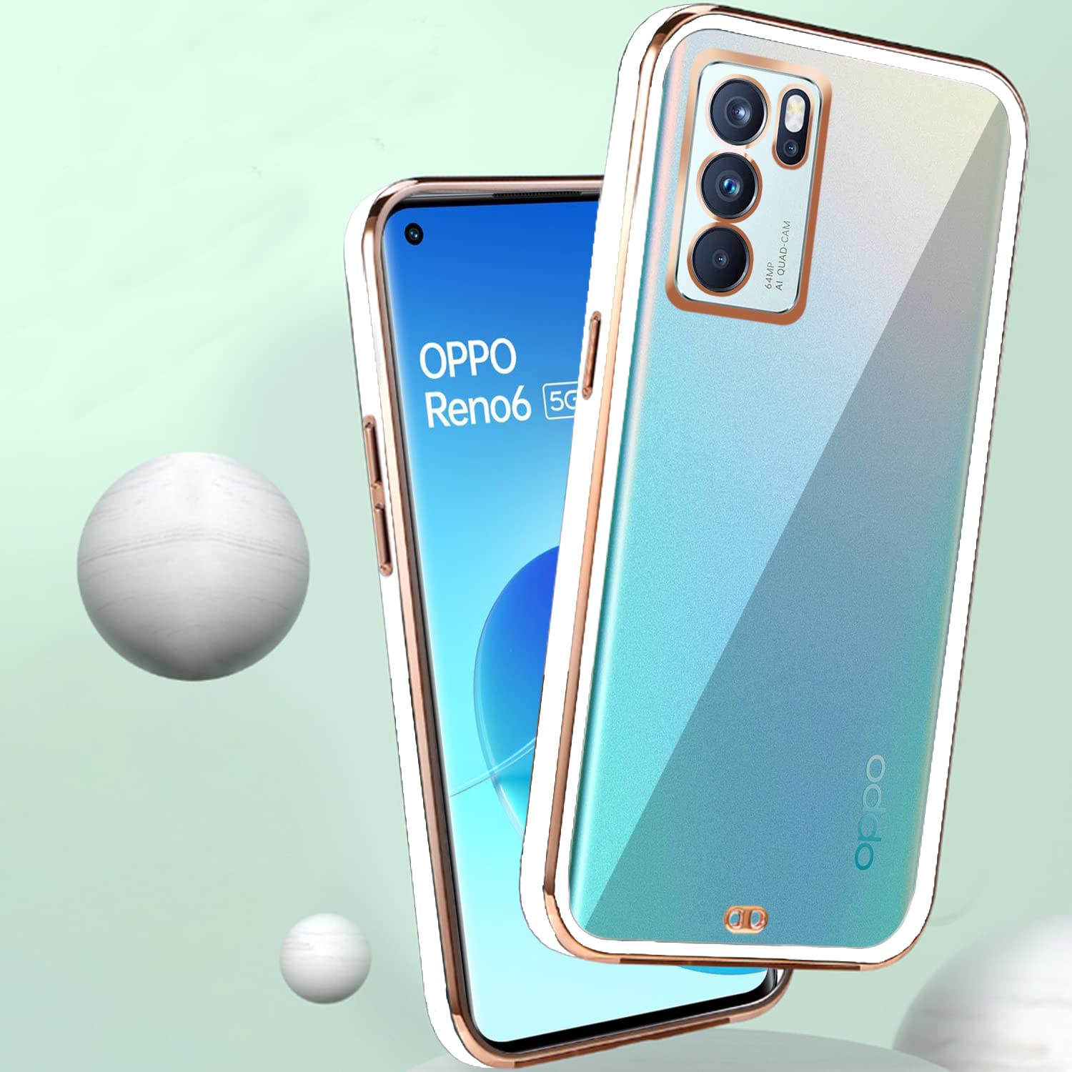 White Chrome back cover for Reno 6 5G – Pikkme – photo 4
