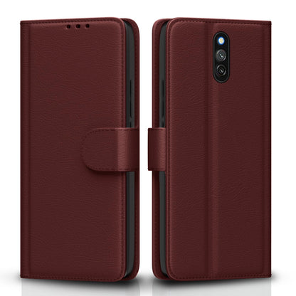 Redmi 8A wallet flip cover in brown by Pikkme