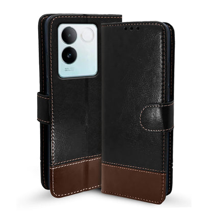 Pikkme Vivo T2 Pro 5G Magnetic black & brown flip case