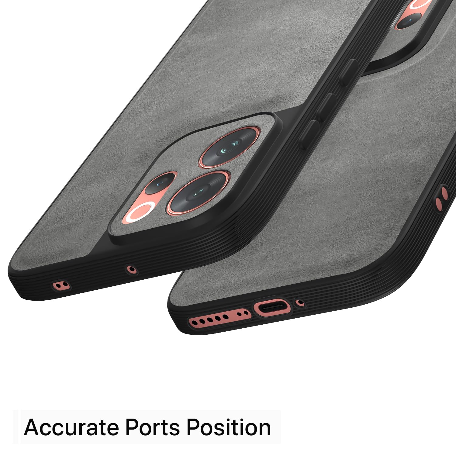 Pikkme Vivo V70 5G Leather grey back cover – photo 4