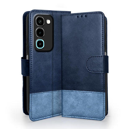 Pikkme navy & light blue wallet flip cover for Realme P4R 5G