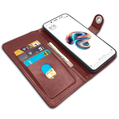 Pikkme Redmi Note 5 Pro Wallet button brown flip case – photo 3