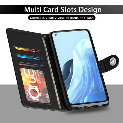 Oppo A78 4G Button wallet flip cover in black by Pikkme – photo 5
