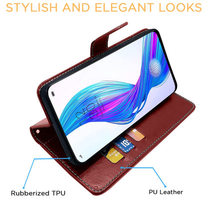 Brown & coffee Magnetic flip cover for Oppo K3/Realme X – Pikkme – photo 5