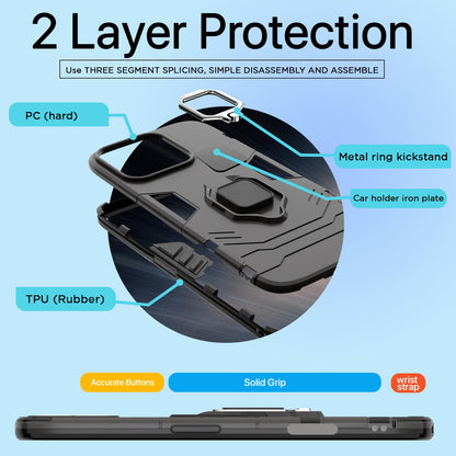 Pikkme iPhone 16 Pro Max D5 Tough Armor Back Cover (Black)