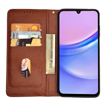 Brown wallet flip cover for Samsung F15/M15/M15 Prime 5G – Pikkme – photo 3