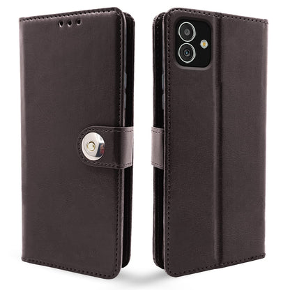 Samsung F14 5G Button flip case in coffee by Pikkme