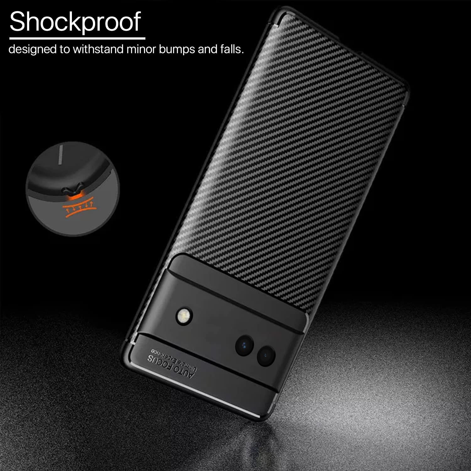 Google Pixel 6A Carbon mobile cover in black by Pikkme – photo 4
