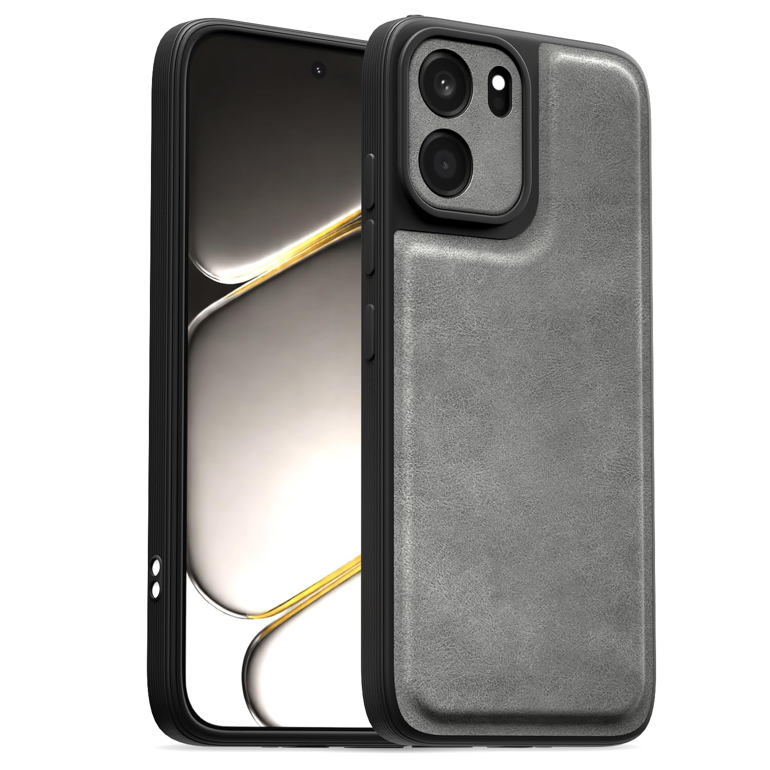 Pikkme grey Leather phone cover for OnePlus Nord CE 6 5G