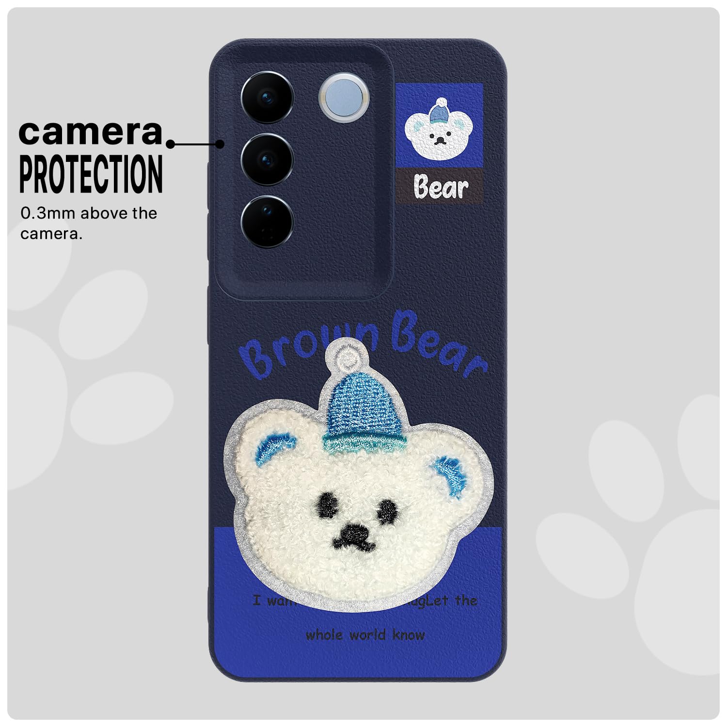 Pikkme blue Plush Patch back cover for Vivo V27/V27 Pro 5G – photo 6
