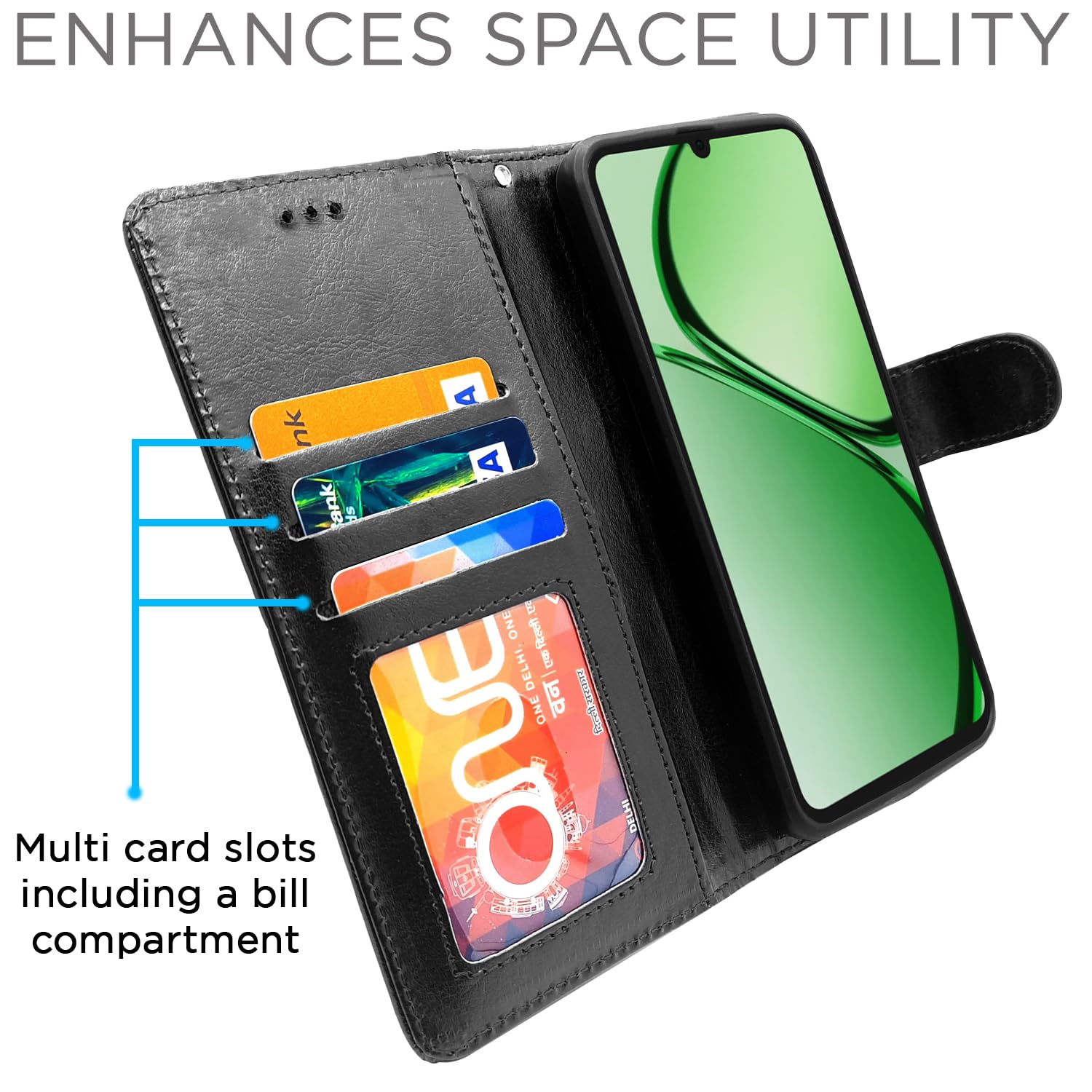 Pikkme Realme C63 4G black flip cover – photo 2