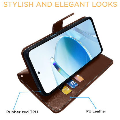 Redmi 12 4G Magnetic flip case in brown & coffee by Pikkme – photo 5