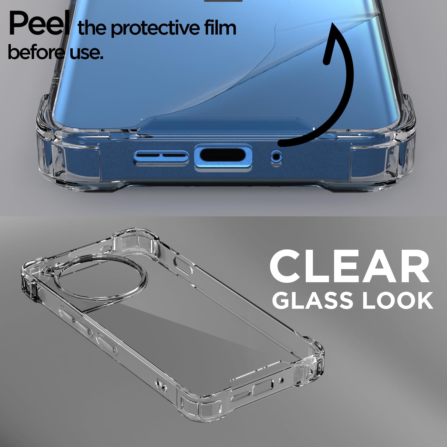 Pikkme transparent PC-TPU mobile cover for OnePlus 12R 5G – photo 3