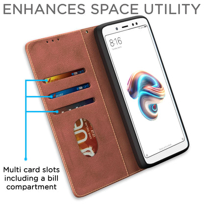 Brown wallet flip cover for Redmi Note 5 Pro – Pikkme – photo 3
