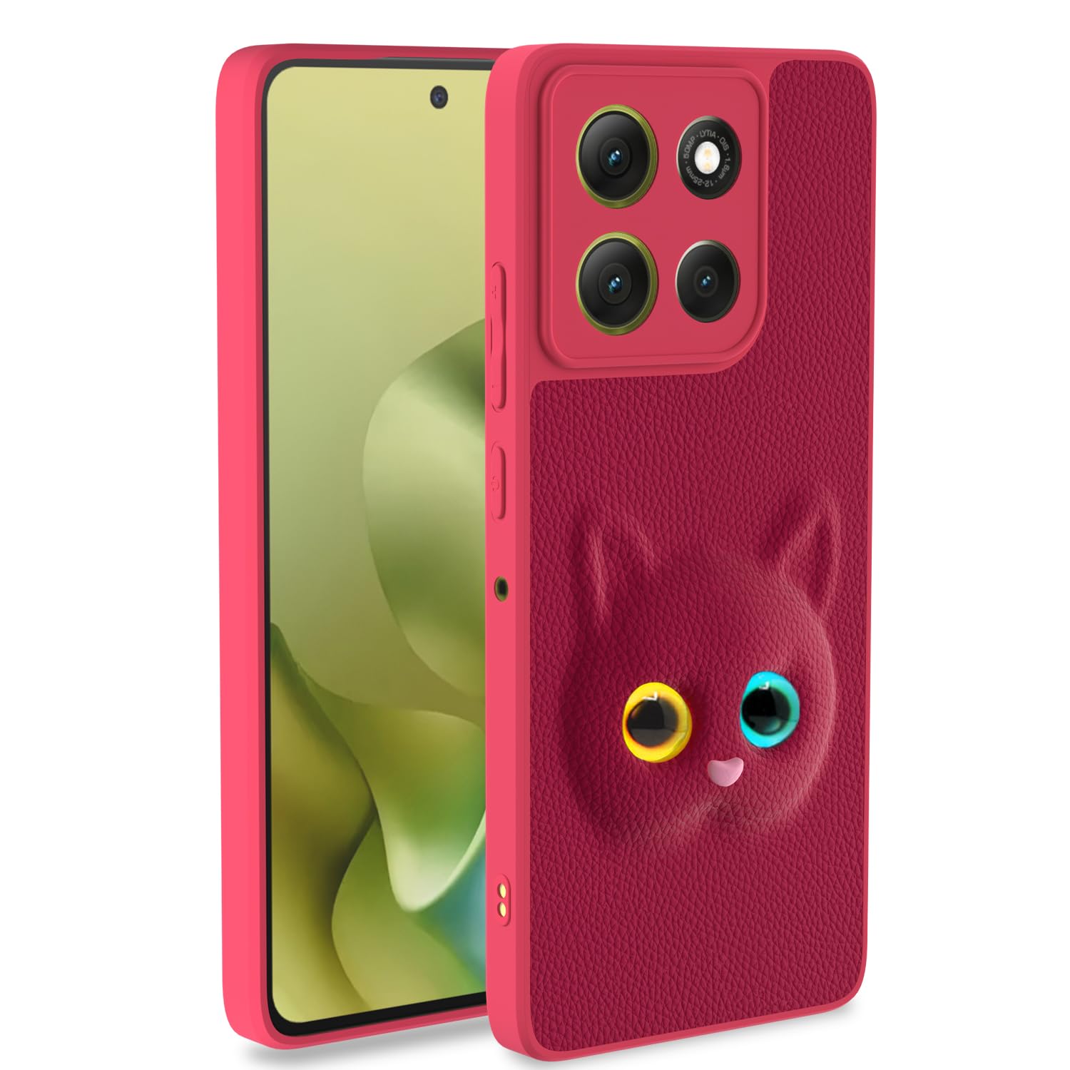 Pikkme Moto G86 Power 5G Cat pink mobile cover