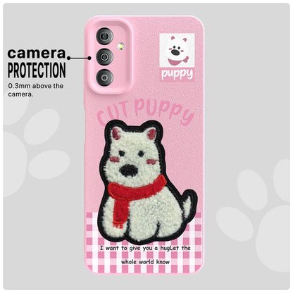 Samsung F23 5G Plush Patch phone cover in pink by Pikkme – photo 6