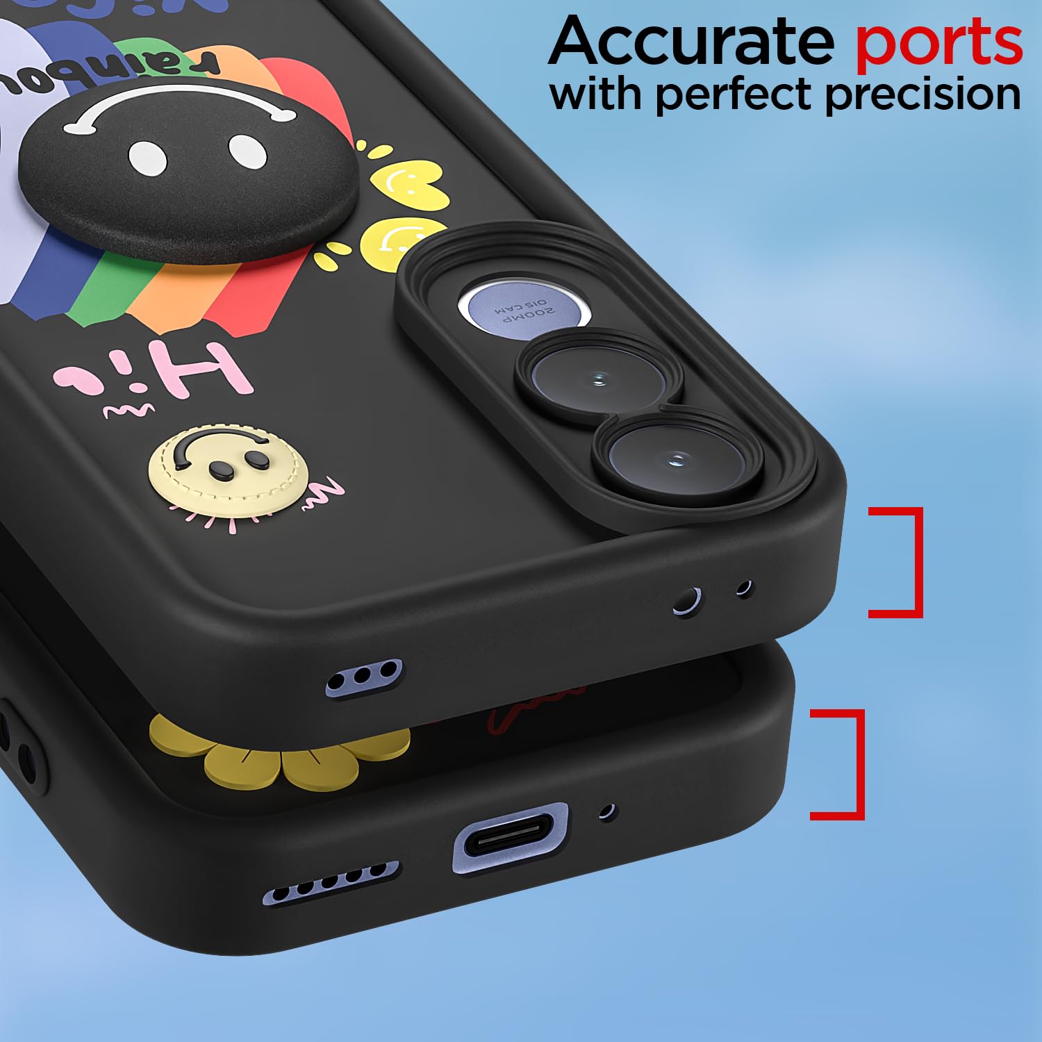 Pikkme Vivo V70 FE 5G black mobile cover – photo 4
