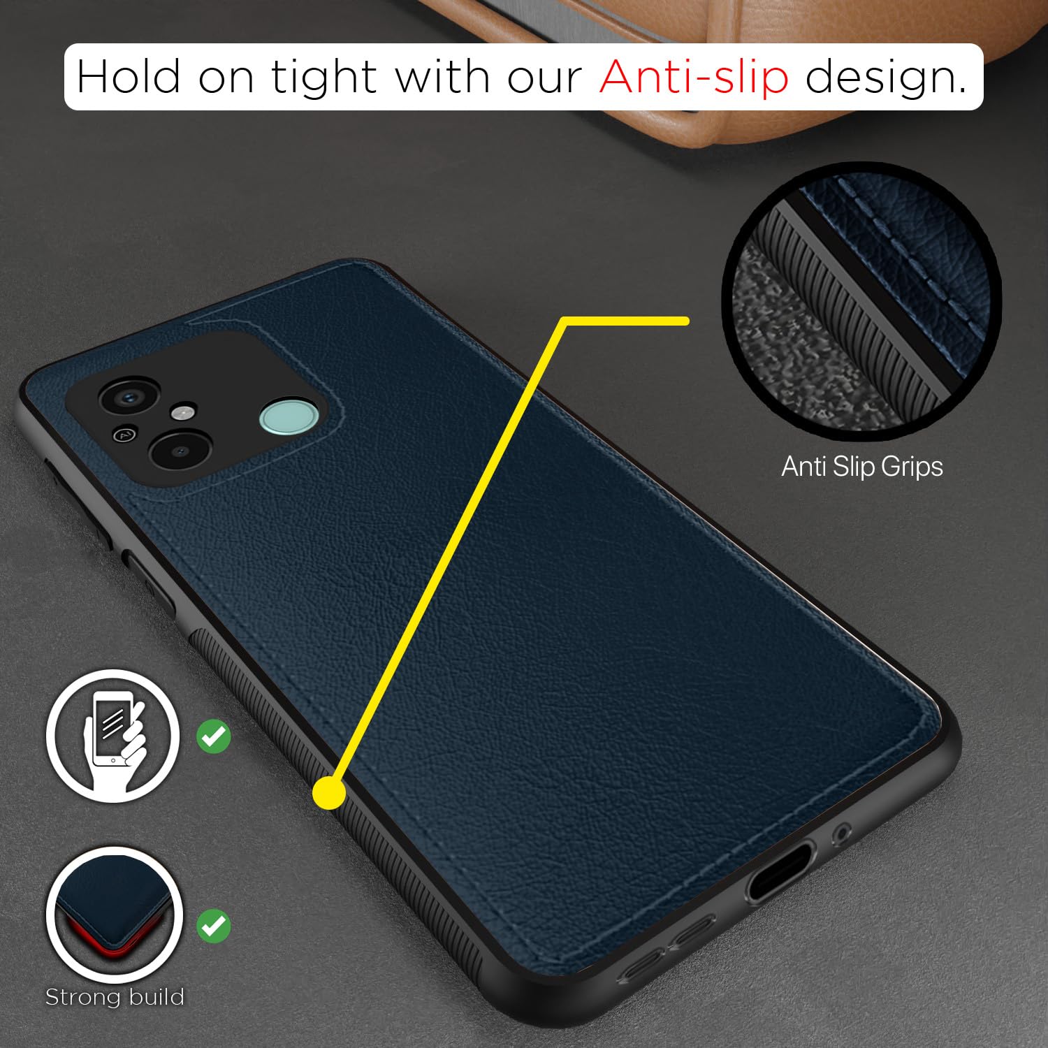 Redmi 12C/Poco C55 back cover in blue by Pikkme – photo 2