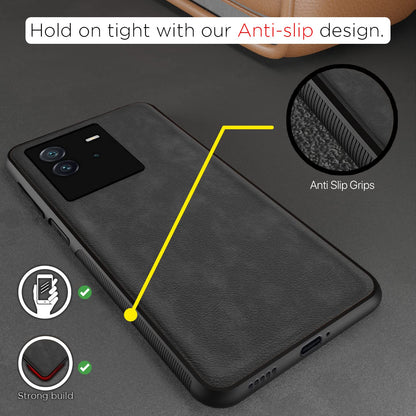 Pikkme iQOO Neo 6 5G Leather grey mobile cover – photo 2