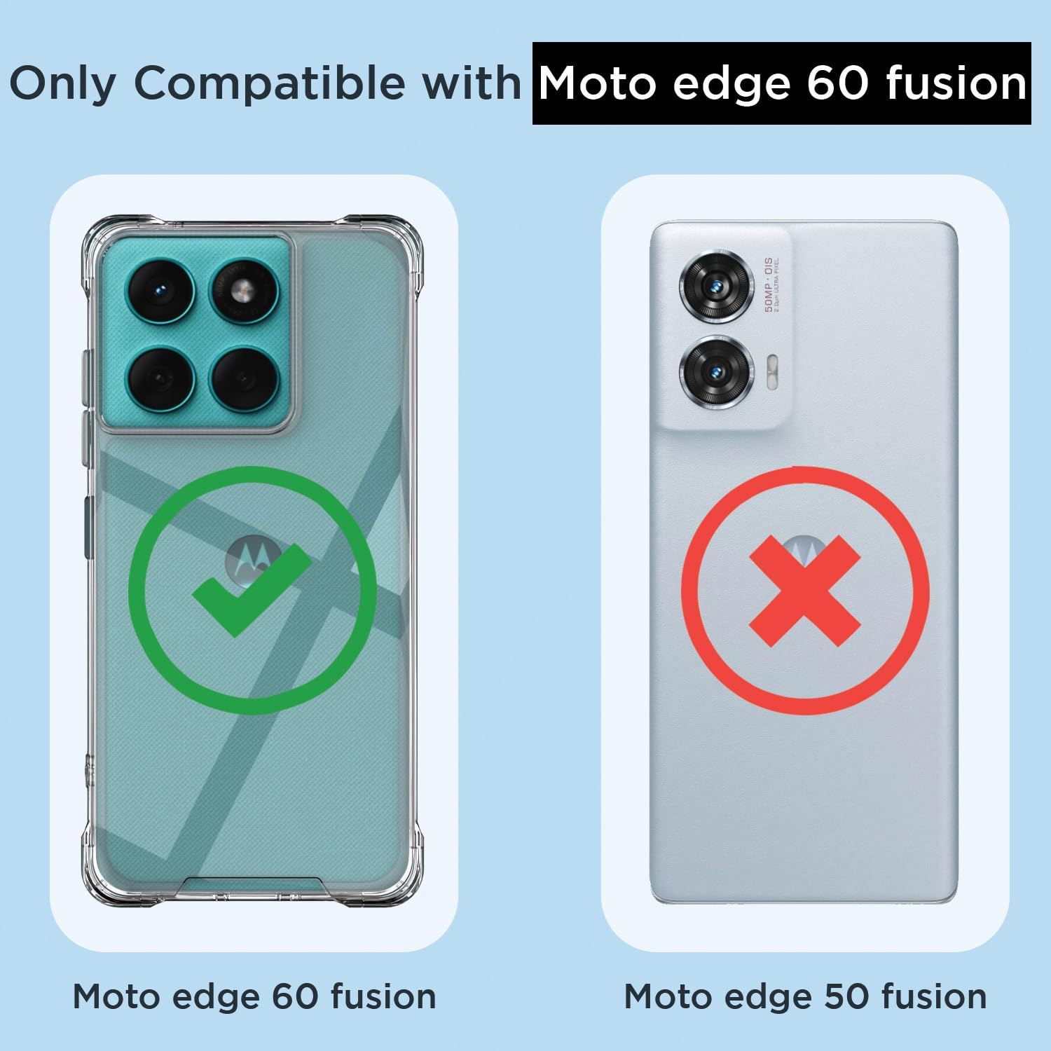 Moto Edge 60/Edge 60 Fusion 5G Clear mobile cover in transparent by Pikkme – photo 4