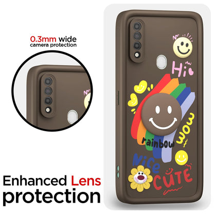 Pikkme Oppo A31 Soft Silicone brown mobile cover – photo 5
