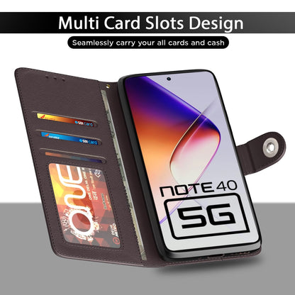 Infinix Note 40 5G Button wallet flip cover in coffee by Pikkme – photo 5