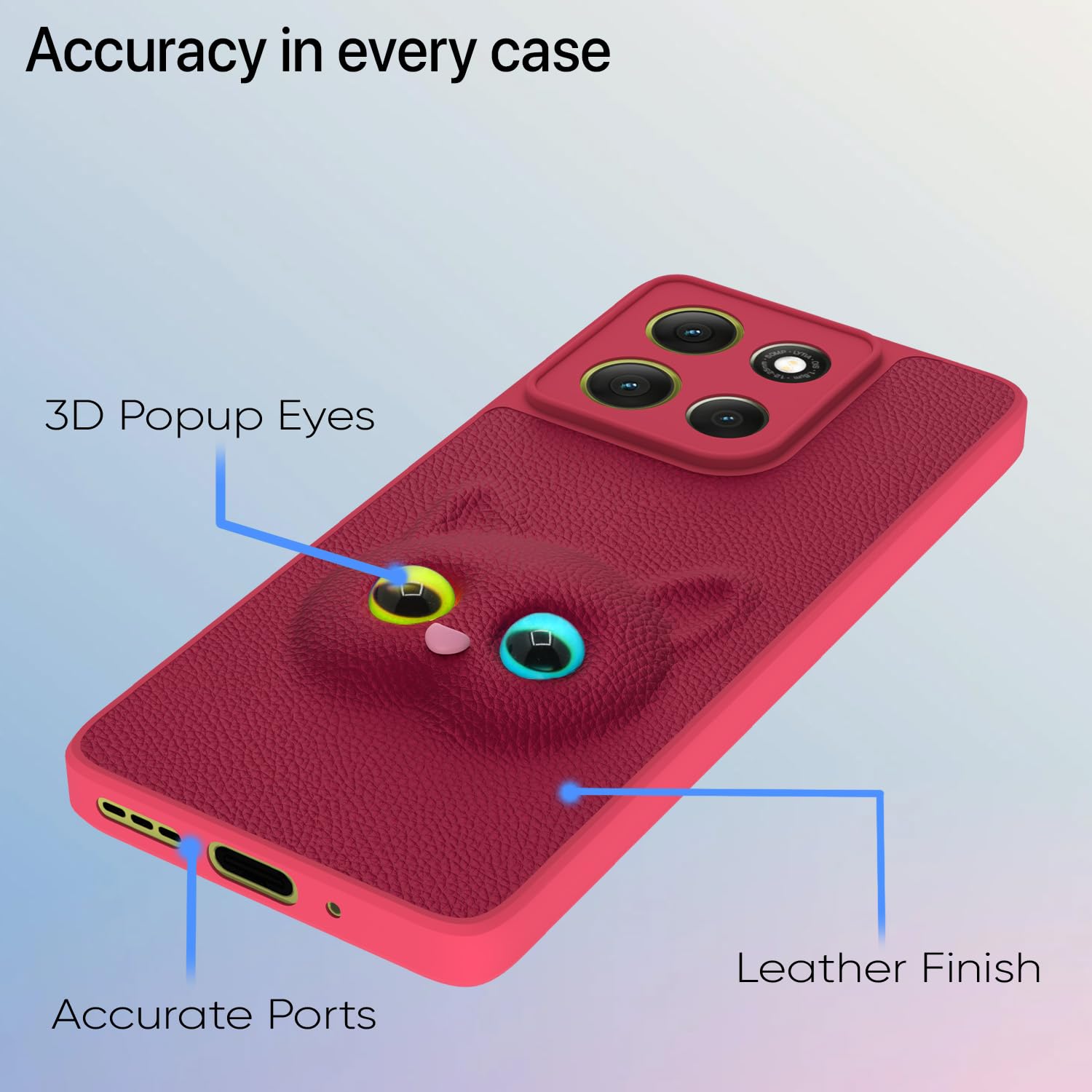 Pikkme pink Cat mobile cover for Moto G86 Power 5G – photo 4