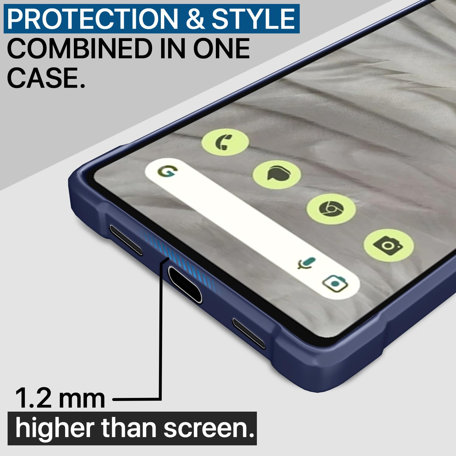 Pikkme blue Hybrid phone cover for Google Pixel 7A – photo 5