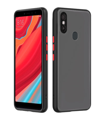 Black Hybrid mobile back cover for Redmi Y2 – Pikkme