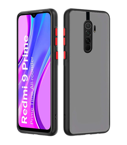 Pikkme black back cover for Redmi 9 Prime