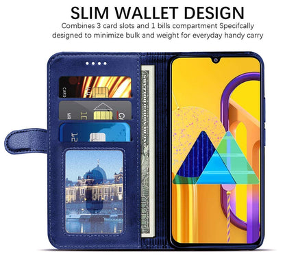 Pikkme Redmi 9A / 9i Leather Flip Cover Wallet Case for Redmi 9A / 9i Vintage Flip Cover (Blue)
