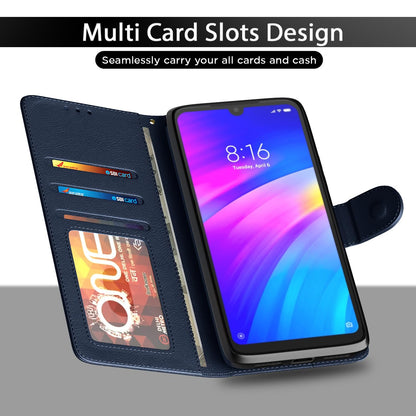 Redmi 7/Y3 Wallet wallet flip cover in blue by Pikkme – photo 5