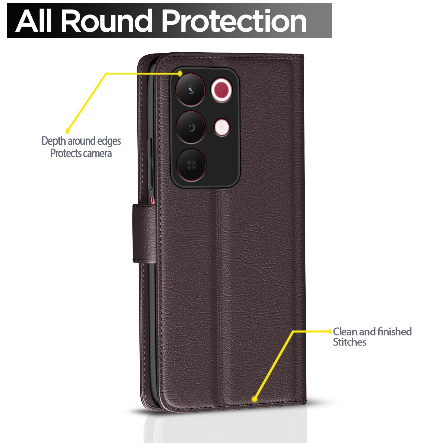 Realme Narzo 90X/C85/15X 5G Wallet wallet flip cover in coffee by Pikkme – photo 4