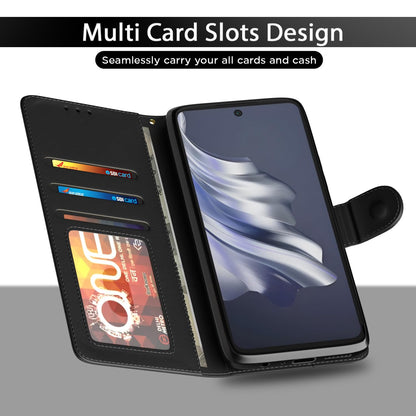 Pikkme Tecno Spark 20 Pro Vintage Flip Cover (Black)