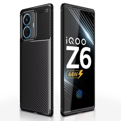 Pikkme iQOO Z6 44W/Vivo T1 44W Carbon black mobile back cover
