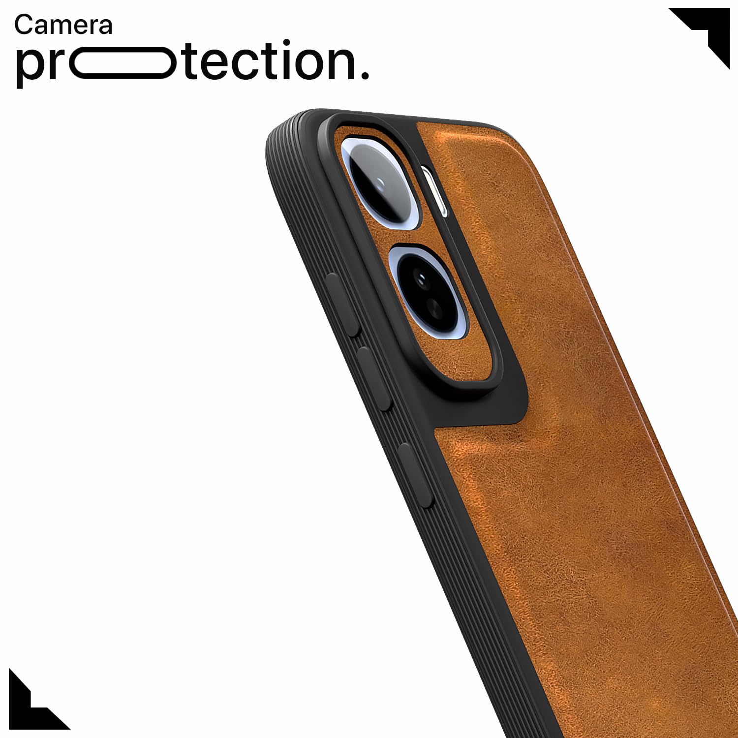 Vivo T5 Pro 5G Leather back cover in brown by Pikkme – photo 5