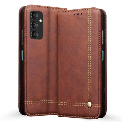 Pikkme Samsung Galaxy M35 5G Magnet Flip Cover (Brown)