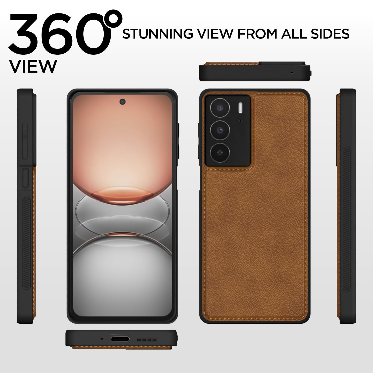 Realme C75 mobile back cover in brown by Pikkme – photo 4