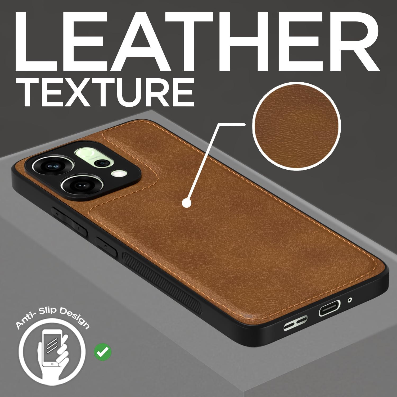 Pikkme brown back cover for Oppo Reno 14 5G – photo 2