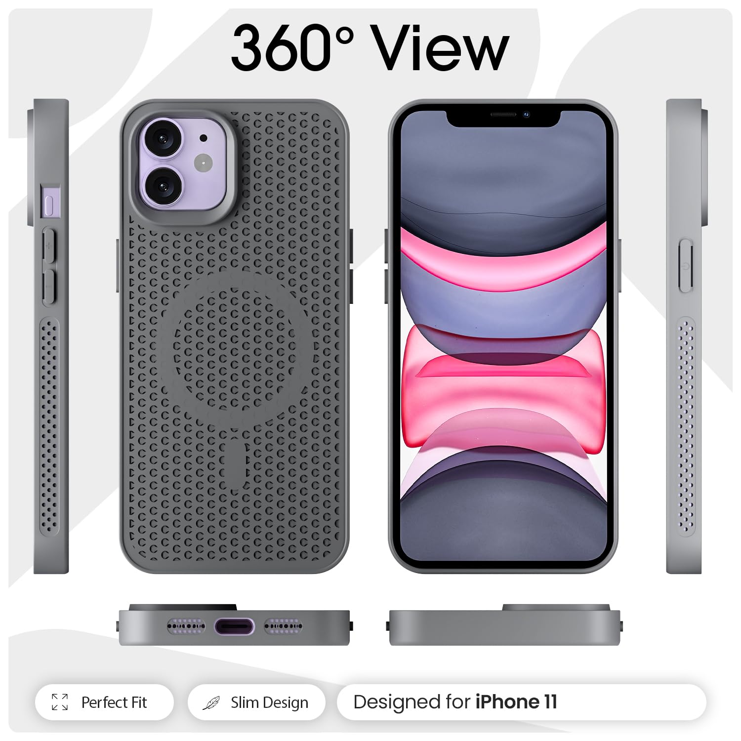Pikkme iPhone 11 MagSafe grey phone cover – photo 3