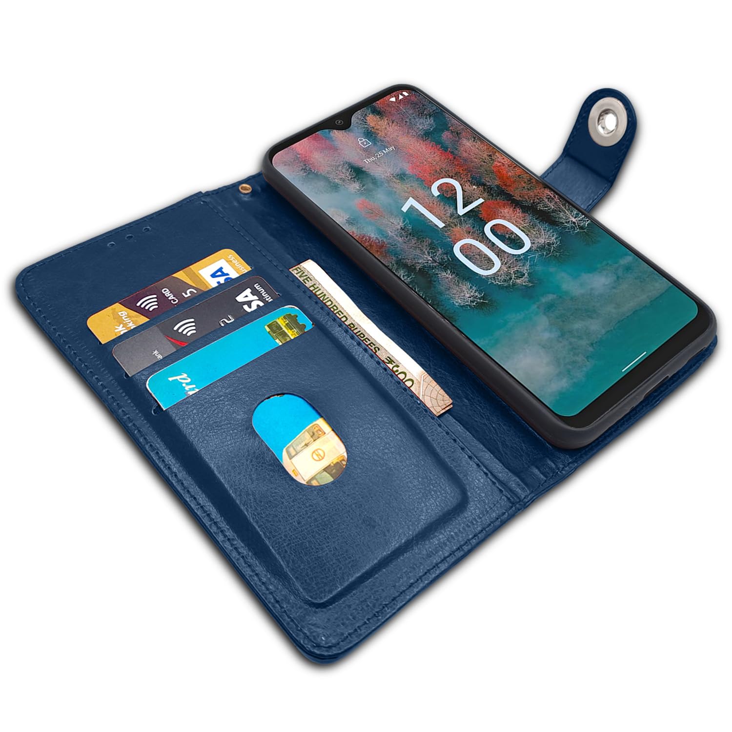 Pikkme blue wallet flip cover for Nokia C12/C12 Pro – photo 3