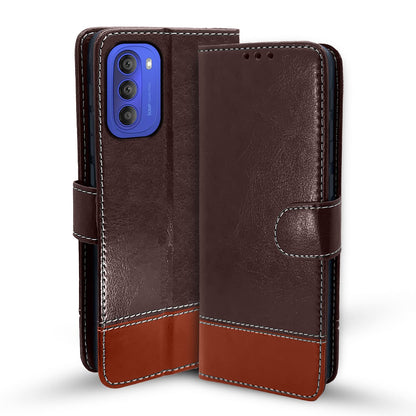 Coffee & brown wallet flip cover for Moto G51 5G – Pikkme